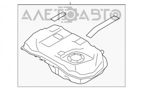 Rezervorul de combustibil Mitsubishi Outlander 14-21 FWD