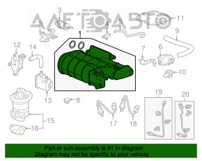 Канистра с углем абсорбер Honda Accord 13-17 в сборе
