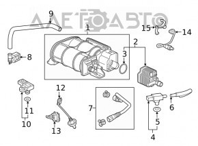 Canistra cu absorbant de carbon Honda Clarity 18-21 SUA asamblată