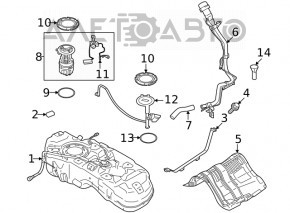 Pompă de combustibil, pompă de benzină Nissan Rogue 21 2.5 AWD nouă OEM originală