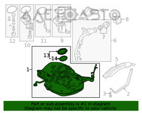 Rezervorul de combustibil pentru Honda Civic X FC 18-21 1.5T, 2.0