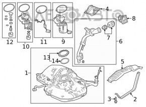 Rezervorul de combustibil pentru Honda Civic X FC 18-21 1.5T, 2.0