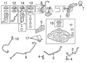 Rezervor de combustibil Acura ILX 13-19