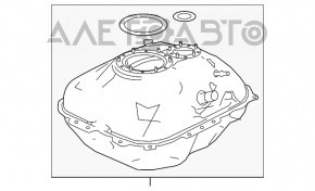 Rezervorul de combustibil al modelului Honda Clarity 18-21 SUA.