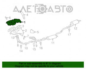 Коллектор выпускной задний Lexus RX300 98-03