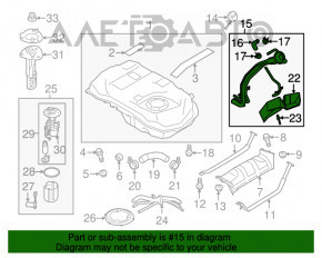 Gura de umplere a rezervorului de combustibil Mitsubishi Outlander Sport ASX 10-