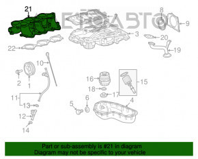 Коллектор впускной нижняя часть Toyota Highlander 08-13 3.5