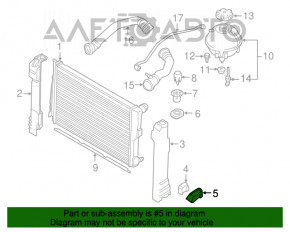 Кронштейн радиатора нижний правый BMW X3 F25 11-17 OEM