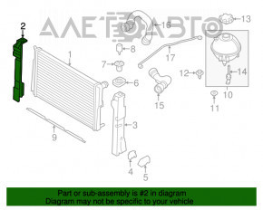 Кронштейн радиатора правый BMW X3 F25 11-17 OEM