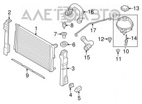 Кронштейн радиатора правый BMW X3 F25 11-17 OEM