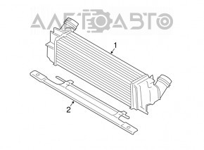 Suportul intercoolerului inferior pentru BMW X3 F25 11-17 2.0T, nou, original OEM