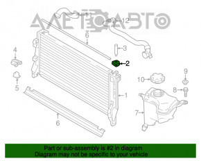 Suport radiator dreapta sus BMW X1 F48 16-22 B46 cauciuc nou OEM original