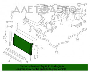 Радиатор охлаждения вода BMW F30 17-18 B46 OEM