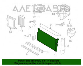 Radiator de răcire apă BMW F30 17-18 B46 tip2 nou original