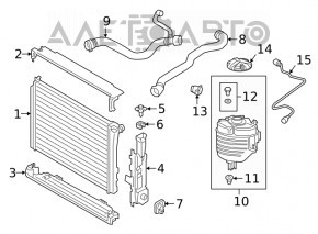 Suport radiator dreapta sus BMW X3 G01 18- plastic nou OEM original