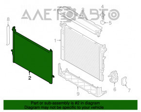 Radiatorul intercoolerului BMW 7 G11 G12 16-22 B58 nou OEM original