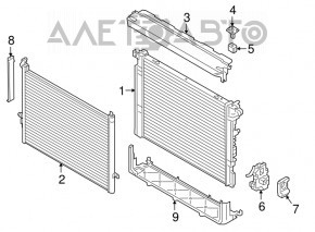 Radiatorul intercoolerului BMW 5 G30 17-23