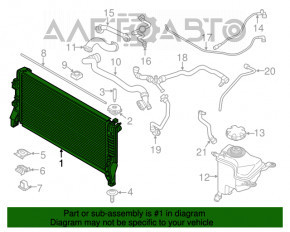 Radiator de răcire apă BMW X1 F48 16 B46 AWD