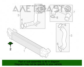 Suportul intercoolerului dreapta jos pentru BMW X1 F48 16-22 B46, nou, original OEM