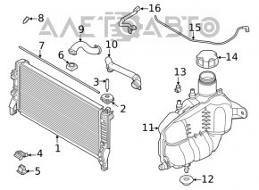 Suport radiator stânga jos BMW X1 F48 16-22 B46