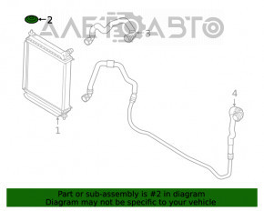 Suport suplimentar pentru radiatorul de apă BMW 5 G30 17-23, cauciuc nou, original OEM.