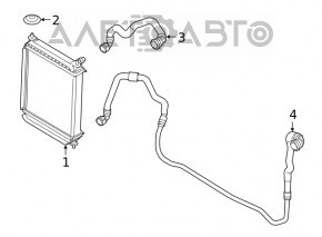 Suport suplimentar pentru radiatorul de apă BMW 5 G30 17-23, cauciuc nou, original OEM.