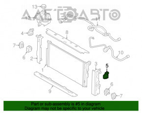 Suport radiator stânga jos BMW F30 12-18 nou OEM original