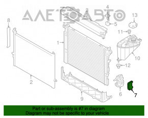 Suport radiator stânga jos BMW 5 G30 17-20 nou OEM original