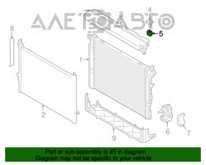 Suport radiator stânga sus BMW 5 G30 17-23 cauciuc