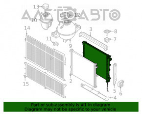 Radiator de răcire apă BMW X3 G01 20- 2.0T nou OEM original