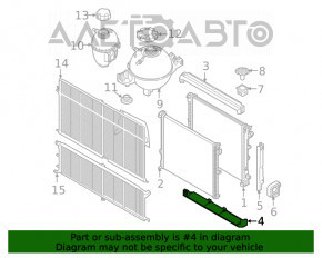 Capacul radiatorului inferior BMW X3 G01 18- 2.0T nou OEM original