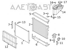 Plasa de protectie radiator BMW 7 G11 G12 16-22 B58 nou original