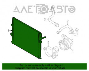 Radiatorul intercoolerului BMW 3 F30 17-18 B46