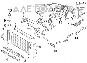 Suport radiator dreapta BMW F30 17-18 B46 nou OEM original