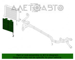 Grila suplimentara de protectie a radiatorului pentru BMW X1 F48 16-22 B46