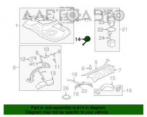 Capacul gurii de umplere a rezervorului de combustibil pentru Mitsubishi Outlander Sport ASX 10-