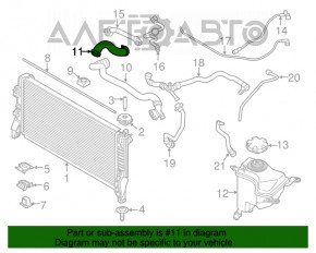 Патрубок охлаждения нижний BMW X1 F48 16-20 B46