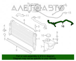 Патрубок системы охлаждения BMW X1 F48 16-19 B46 новый OEM оригинал