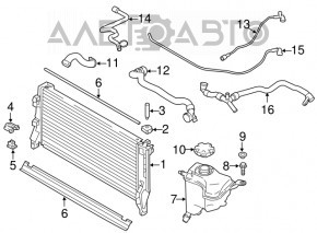 Патрубок системы охлаждения BMW X1 F48 16-19 B46 новый OEM оригинал