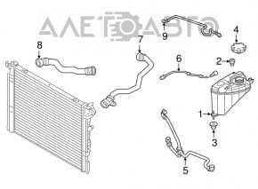 Furtunul sistemului de răcire BMW 5 G30 17-20 2.0T, hibrid 530e