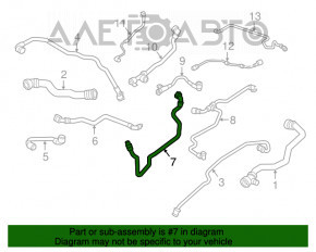Tubul de racire al sistemului BMW 7 G11 G12 16-22