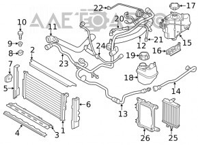 Патрубок охлаждения верхний левый BMW F30 17-18 B46 OEM