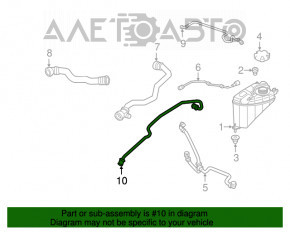 Furtunul sistemului de răcire BMW 5 G30 17-20 2.0T