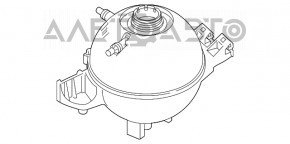 Расширительный бачок охлаждения BMW X3 G01 18- большой, без крышки
