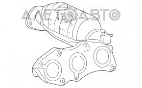 Коллектор выпускной задний с катализатором Lexus RX350 10-15