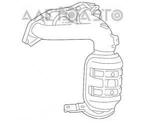 Colector de evacuare frontal cu catalizator pentru Lexus ES350 13-18