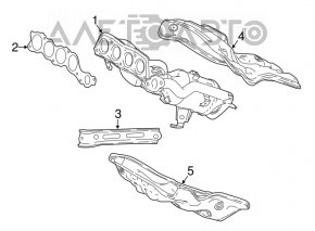 Colectorul de evacuare cu catalizator pentru Toyota Camry v70 18- hibrid.