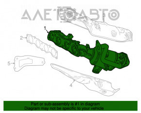 Colector de evacuare cu catalizator pentru Toyota Prius 50 16-