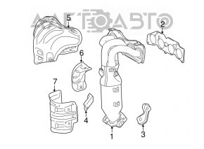 Protecția colectorului pentru Lexus ES300h 13-18, nou, original OEM