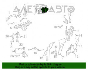 Личинка замка передней левой Mercedes GLA 15-20